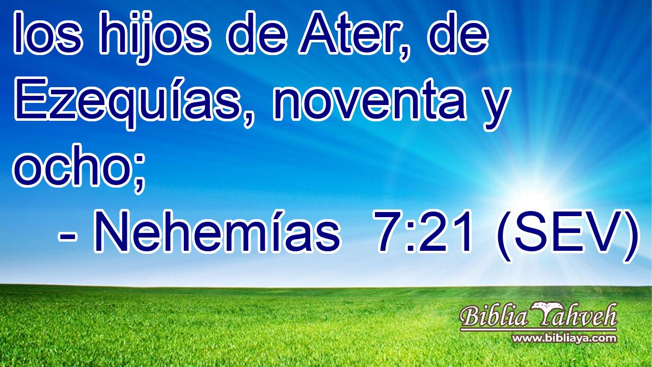 los hijos de Ater, de Ezequías, noventa y ocho;
