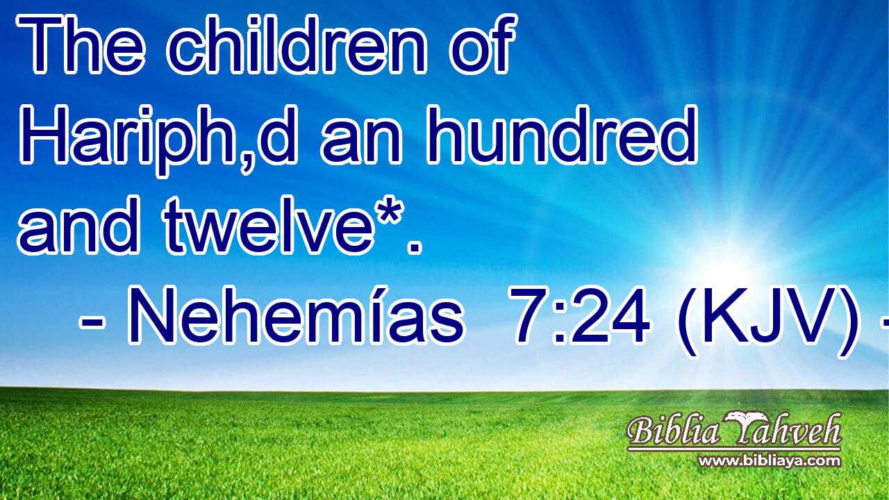 The children of Hariph,d an hundred and twelve*.