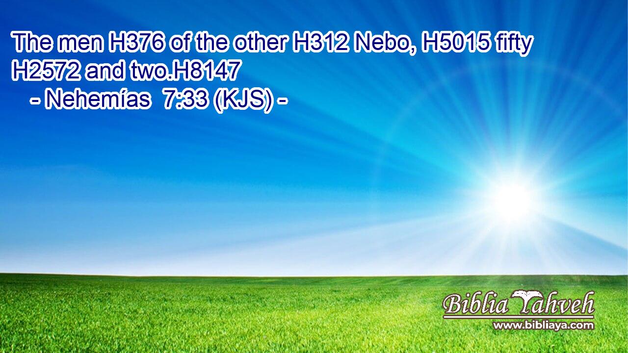 The men H376 of the other H312 Nebo, H5015 fifty H2572 and two.H8147
