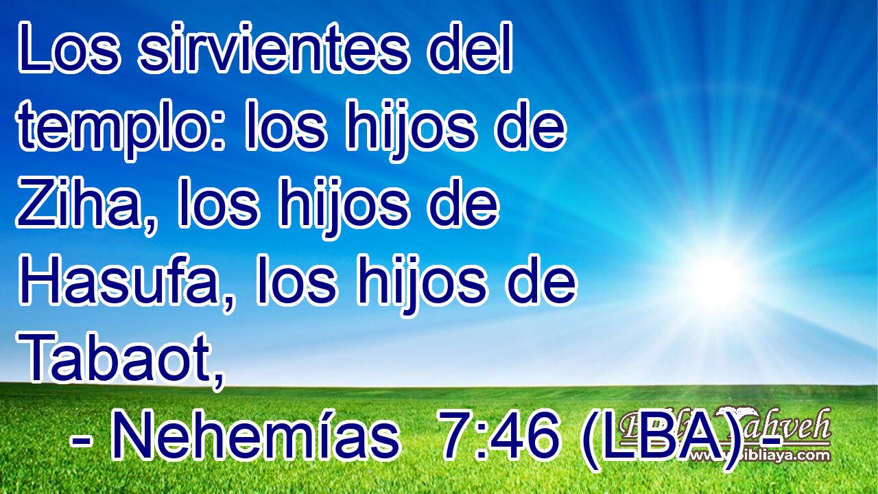 Los sirvientes del templo: los hijos de Ziha, los hijos de Hasufa, los hijos de Tabaot,