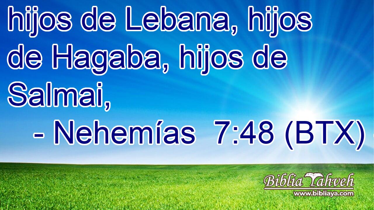 hijos de Lebana, hijos de Hagaba, hijos de Salmai,