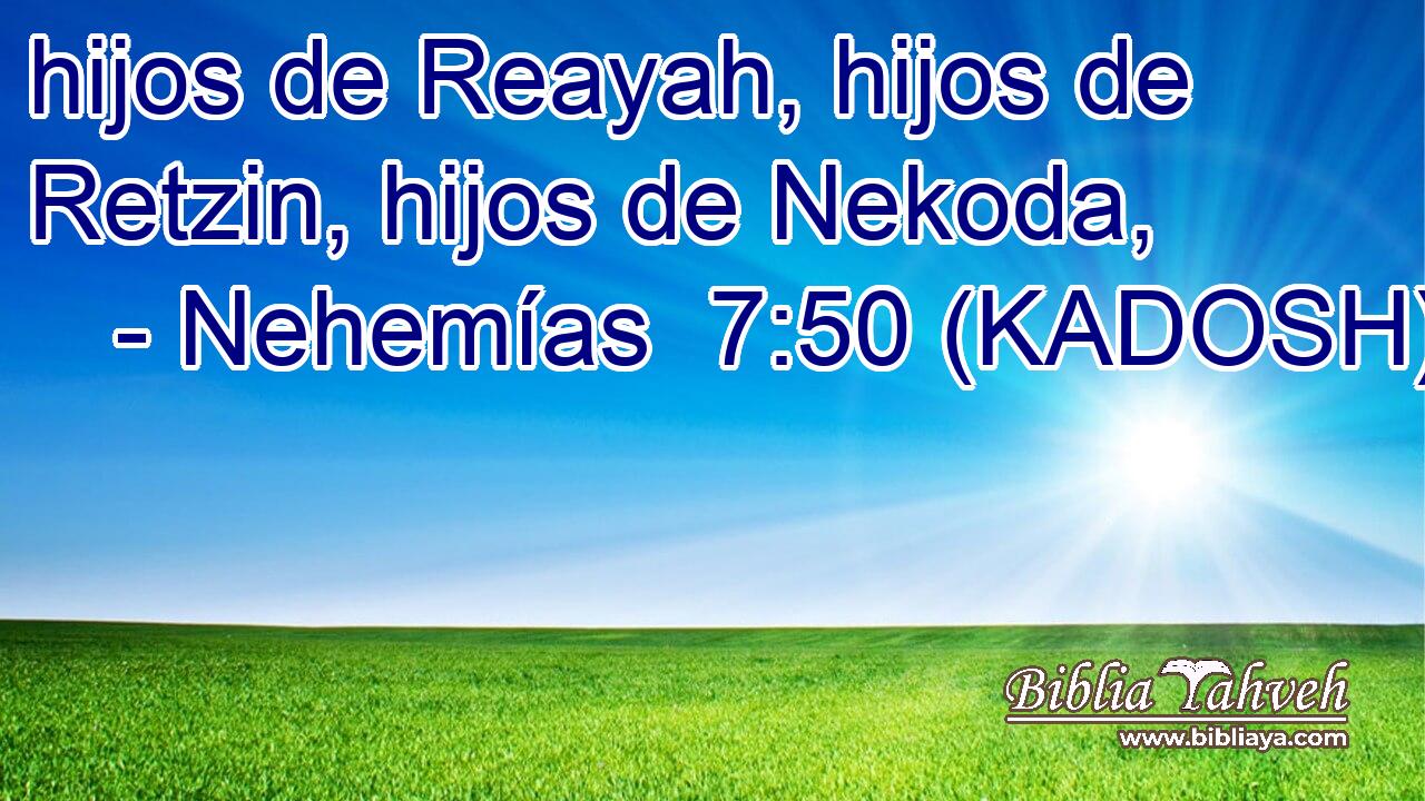  hijos de Reayah, hijos de Retzin, hijos de Nekoda, 