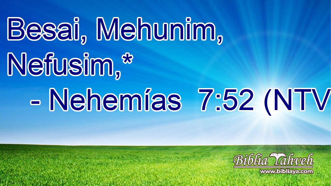 Besai, Mehunim, Nefusim,*