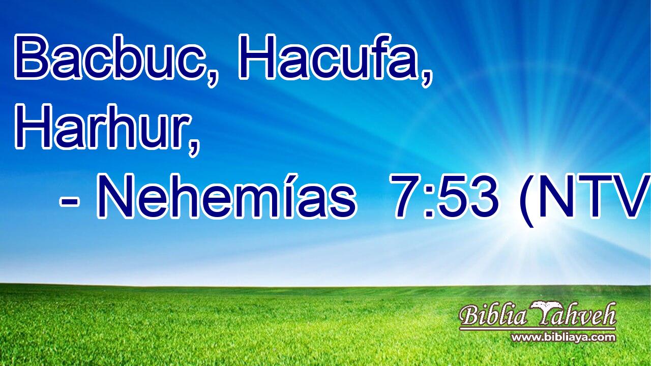 Bacbuc, Hacufa, Harhur,