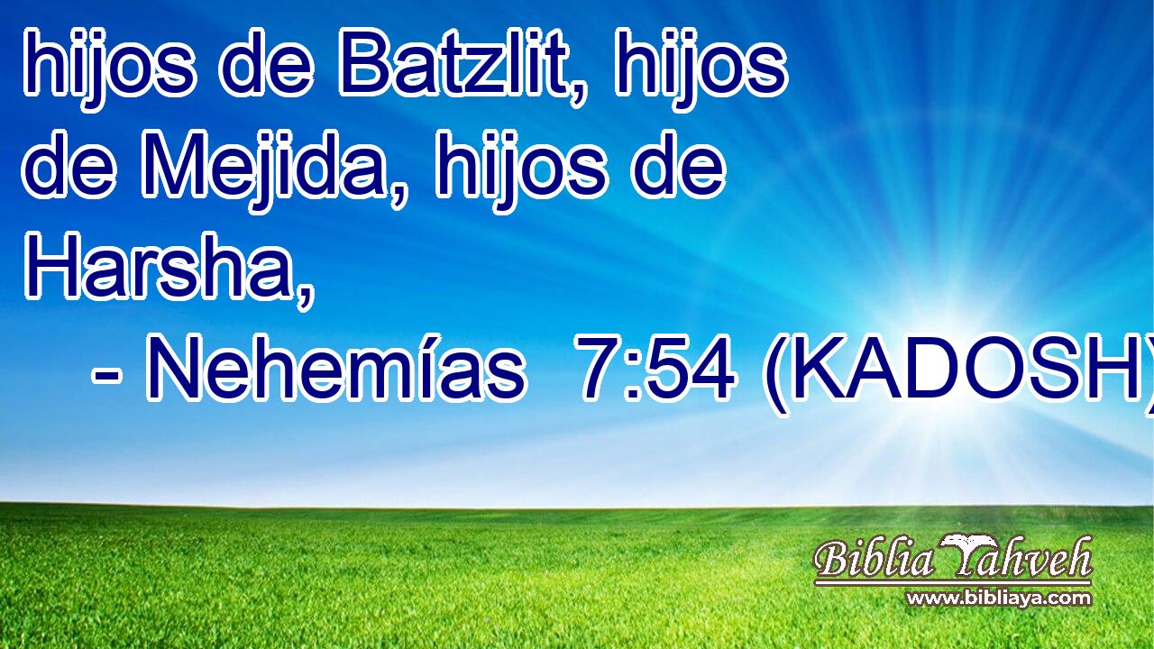  hijos de Batzlit, hijos de Mejida, hijos de Harsha, 