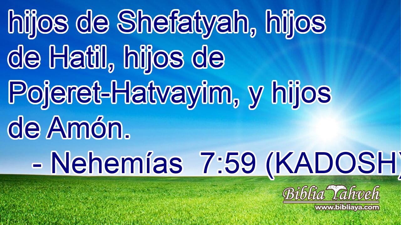  hijos de Shefatyah, hijos de Hatil, hijos de Pojeret-Hatvayim, y hijos de Amón. 
