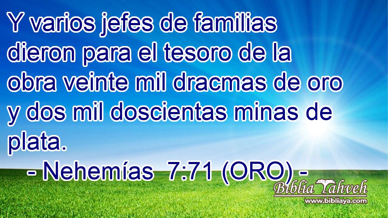  Y varios jefes de familias dieron para el tesoro de la obra veinte mil dracmas de oro y dos mil doscientas minas de plata. 