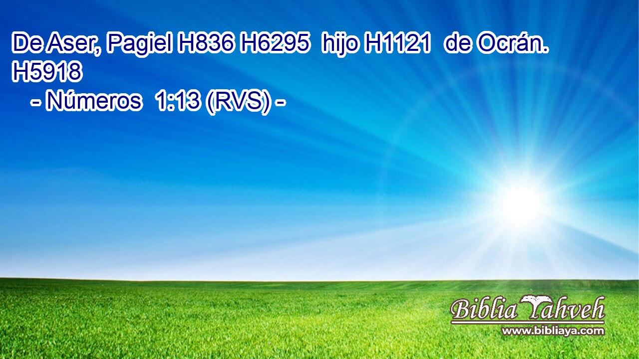 De Aser, Pagiel H836 H6295  hijo H1121  de Ocrán. H5918  