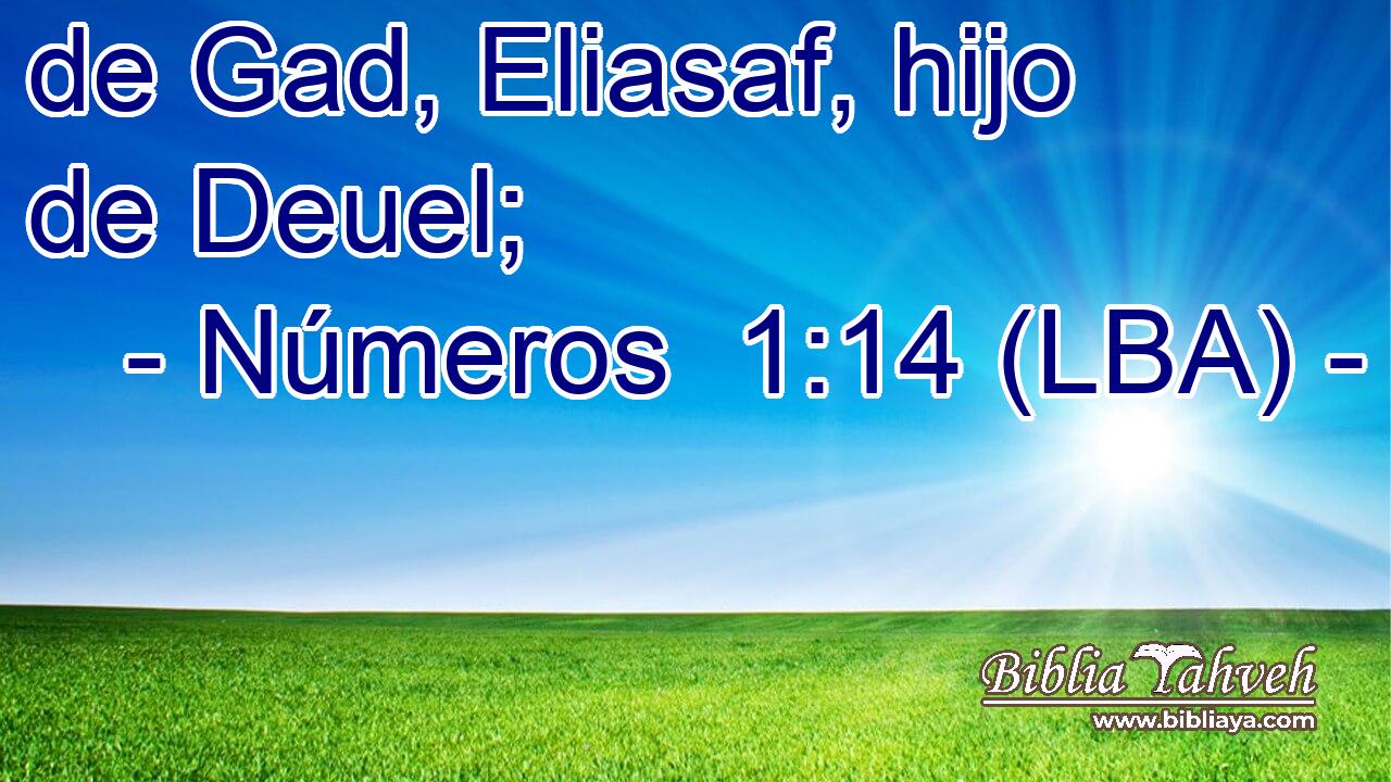 de Gad, Eliasaf, hijo de Deuel;