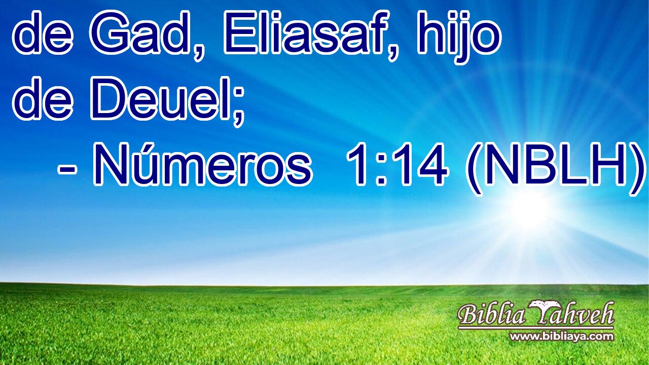  de Gad, Eliasaf, hijo de Deuel; 