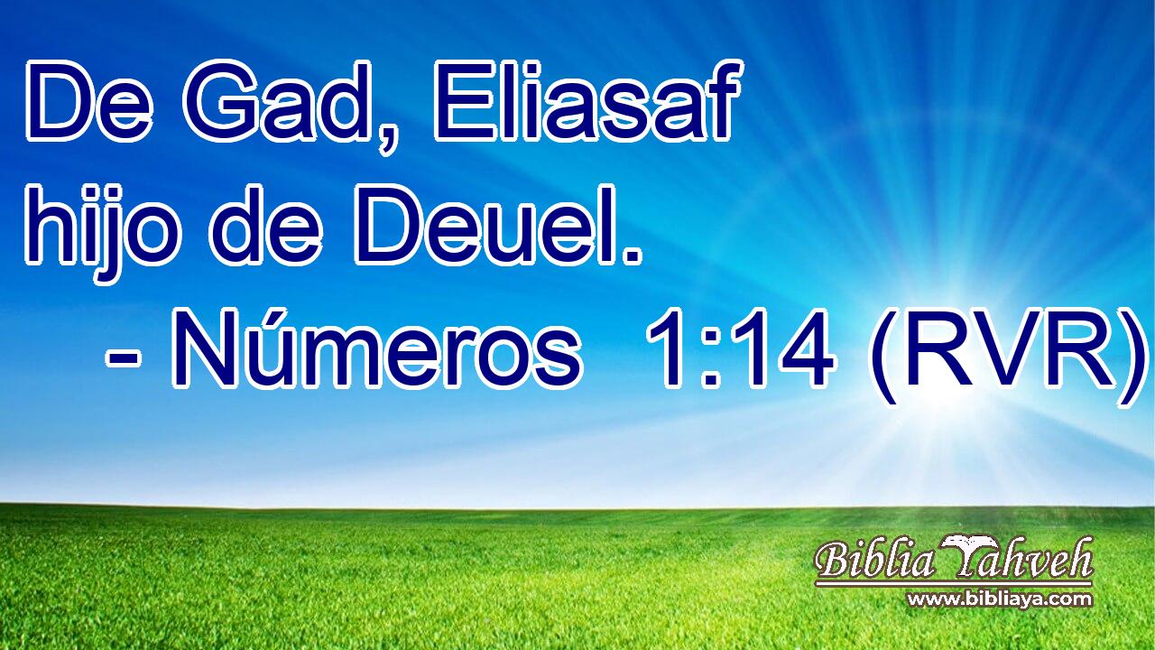 De Gad, Eliasaf hijo de Deuel.