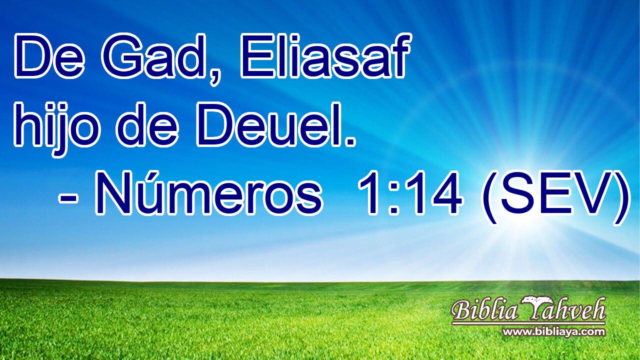 De Gad, Eliasaf hijo de Deuel.