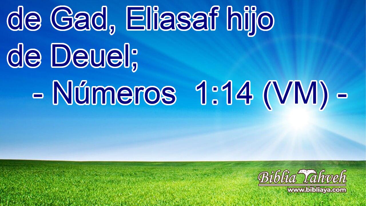  de Gad, Eliasaf hijo de Deuel; 