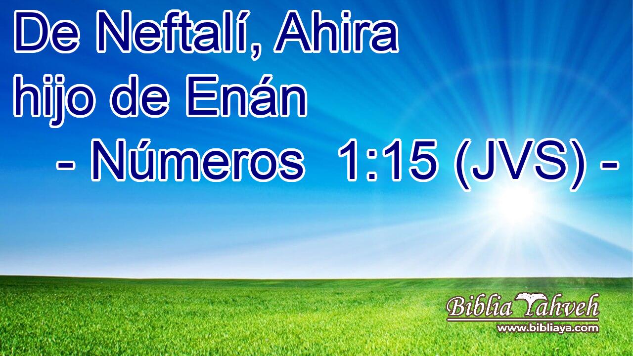 De Neftalí, Ahira hijo de Enán