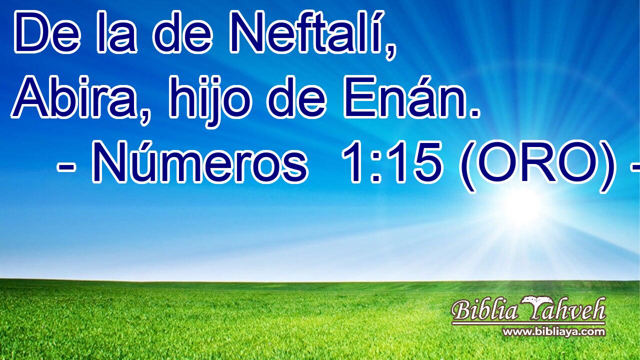  De la de Neftalí, Abira, hijo de Enán. 