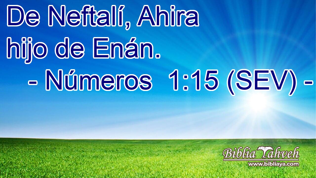 De Neftalí, Ahira hijo de Enán.