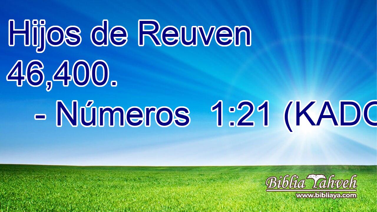  Hijos de Reuven 46,400. 