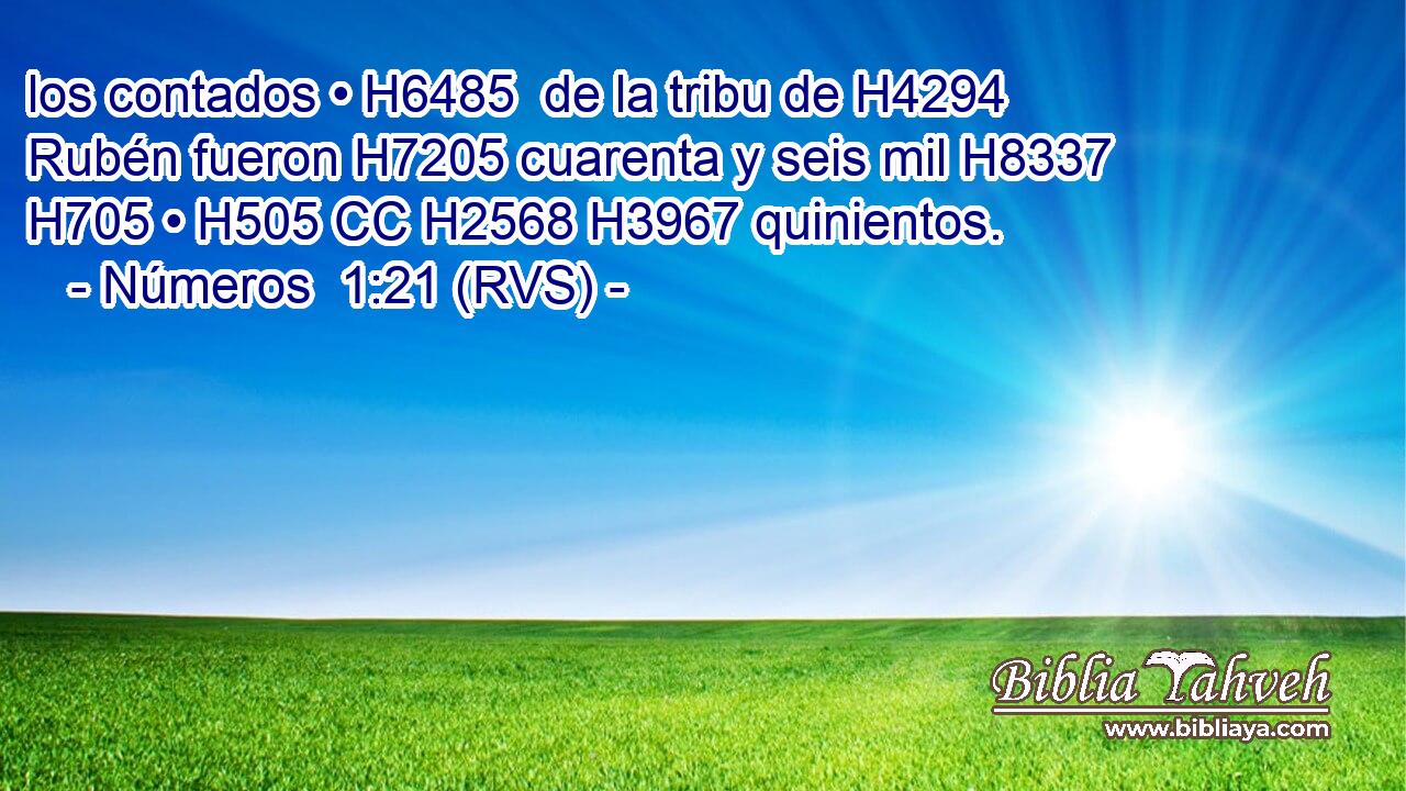 los contados • H6485  de la tribu de H4294 Rubén fueron H7205 cuarenta y seis mil H8337  H705 • H505 CC H2568 H3967 quinientos. 