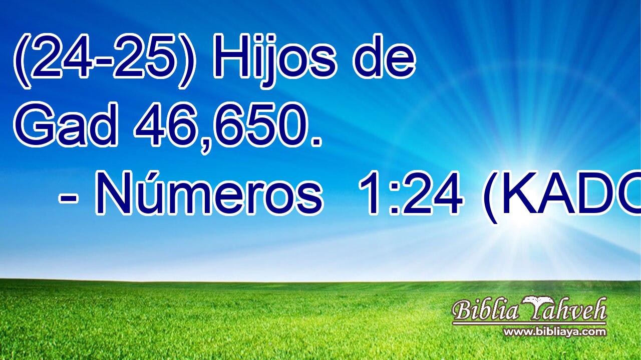  (24-25) Hijos de Gad 46,650. 