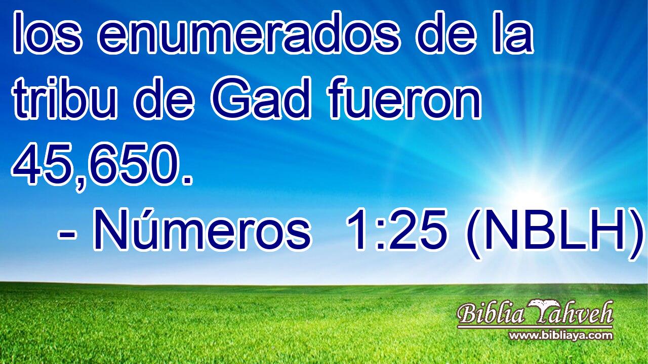  los enumerados de la tribu de Gad fueron 45,650. 