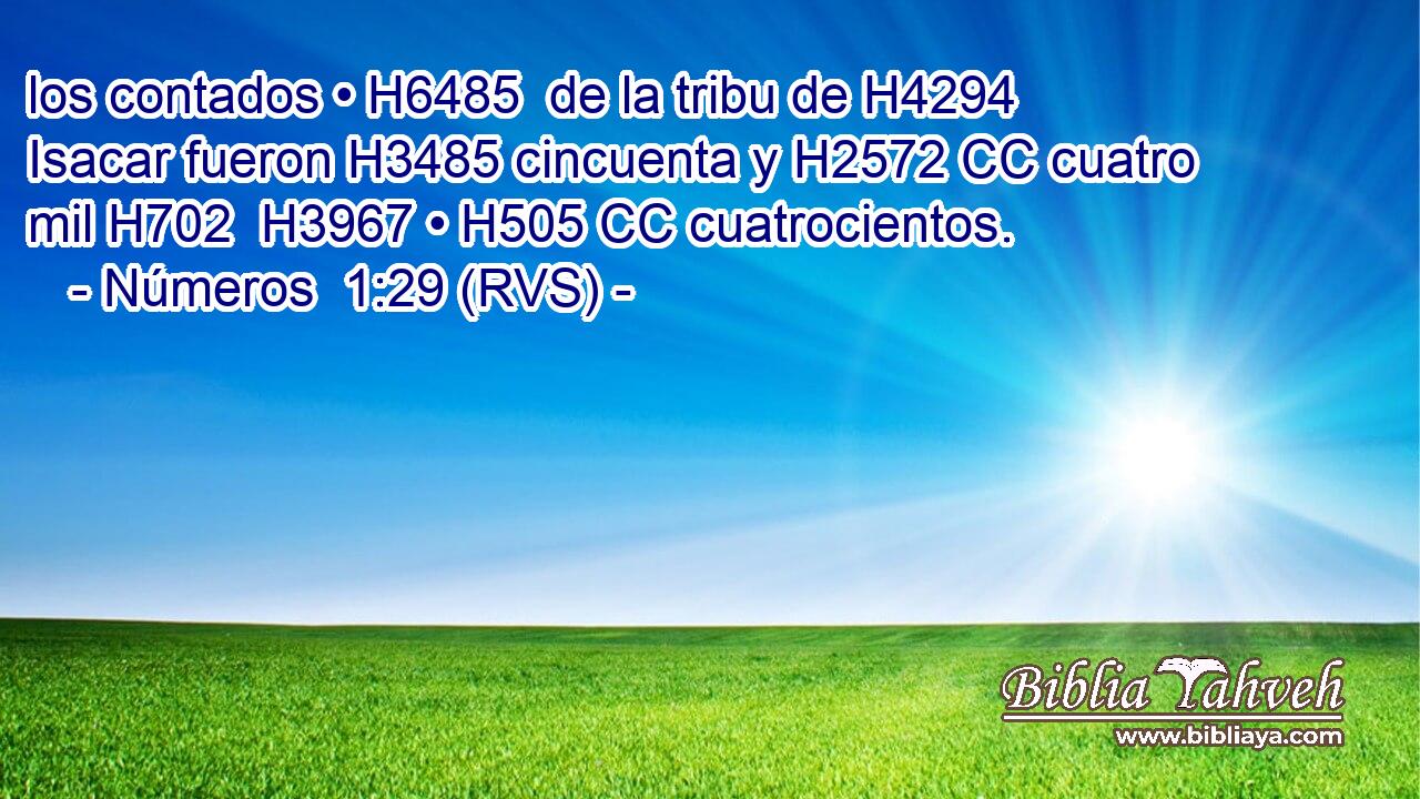 los contados • H6485  de la tribu de H4294 Isacar fueron H3485 cincuenta y H2572 CC cuatro mil H702  H3967 • H505 CC cuatrocientos. 