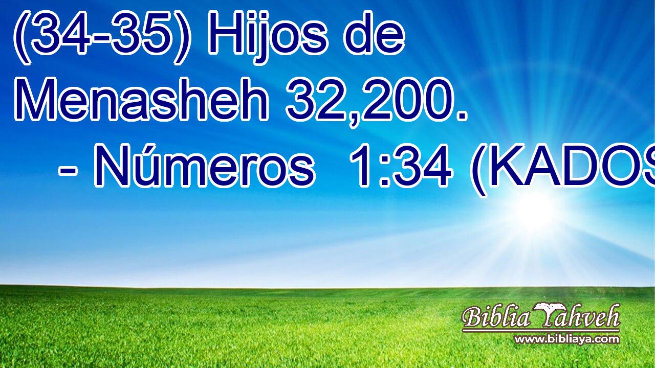  (34-35) Hijos de Menasheh 32,200. 