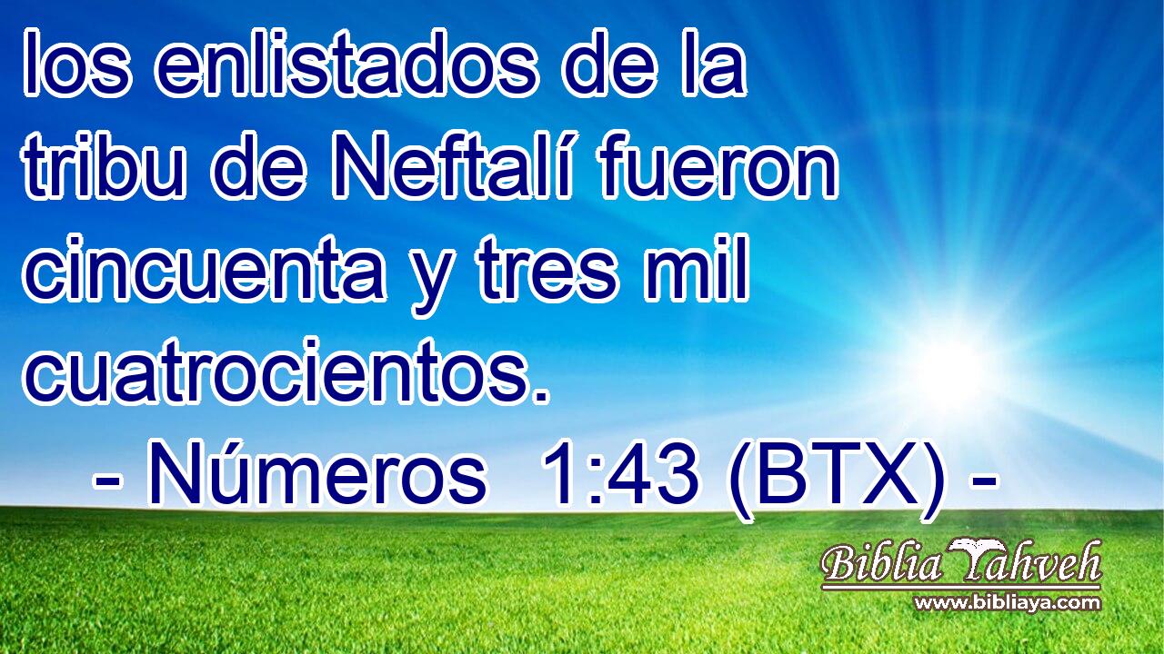los enlistados de la tribu de Neftalí fueron cincuenta y tres mil cuatrocientos.