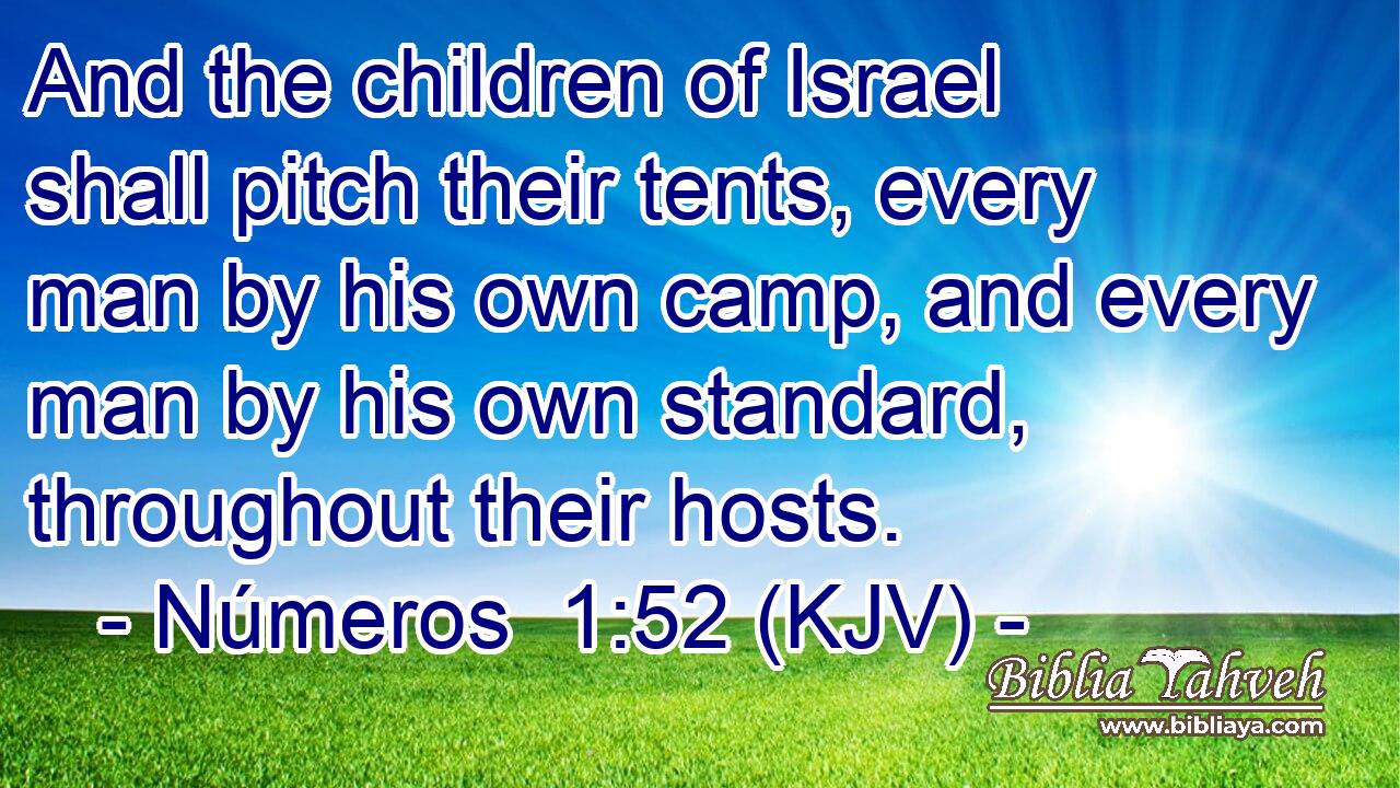 And the children of Israel shall pitch their tents, every man by his own camp, and every man by his own standard, throughout their hosts.