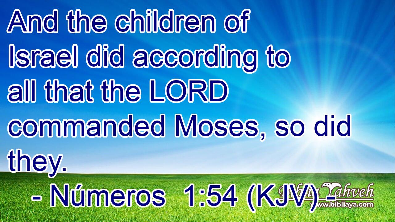 And the children of Israel did according to all that the LORD commanded Moses, so did they.