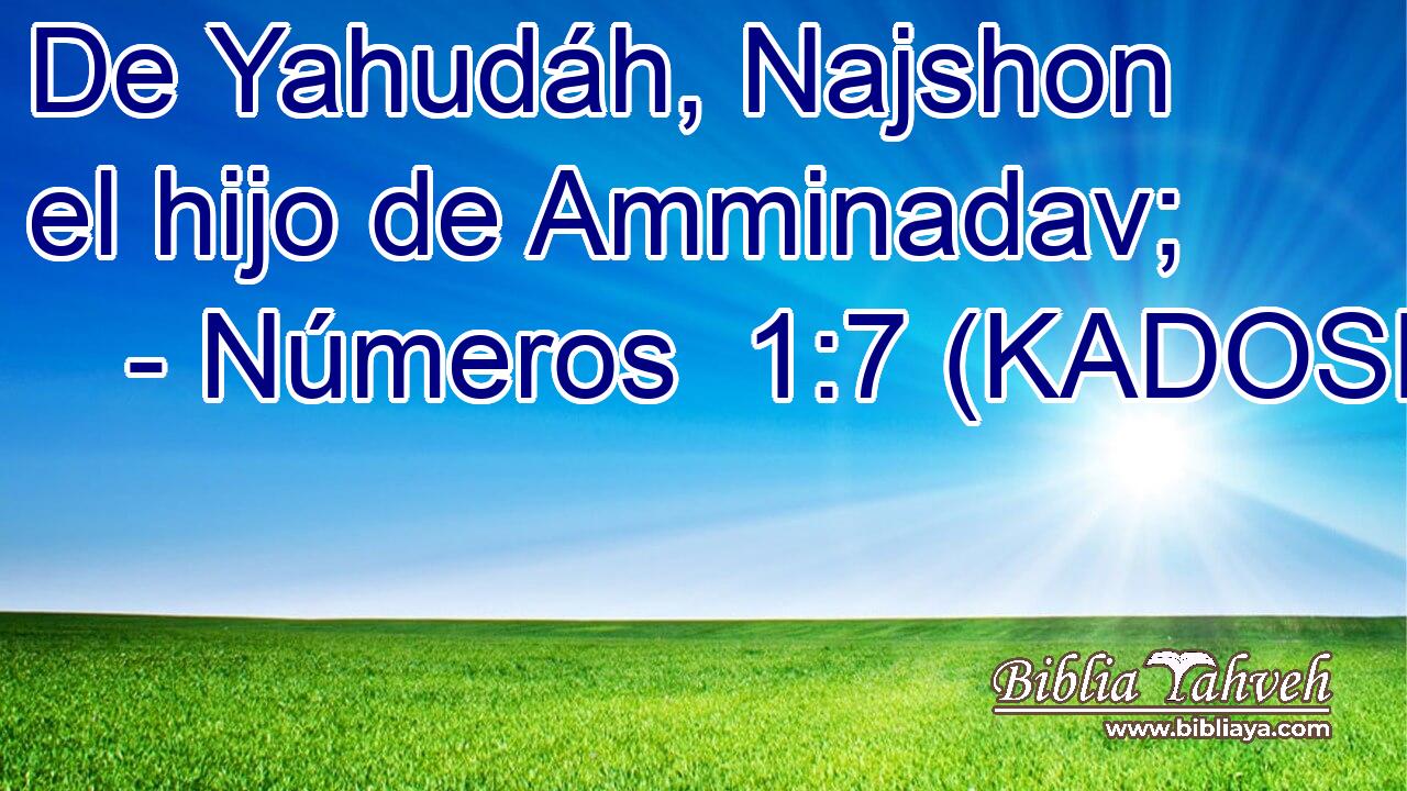 De Yahudáh, Najshon el hijo de Amminadav; 
