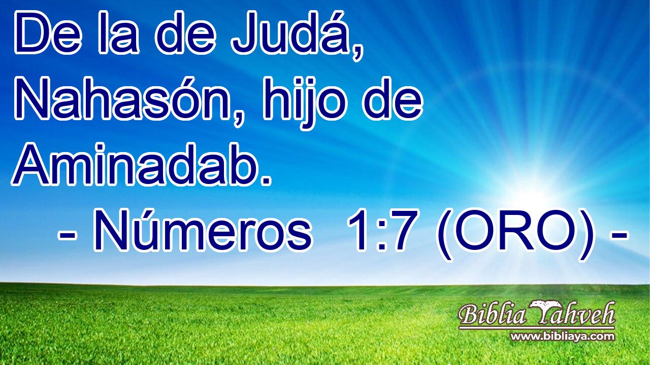  De la de Judá, Nahasón, hijo de Aminadab. 