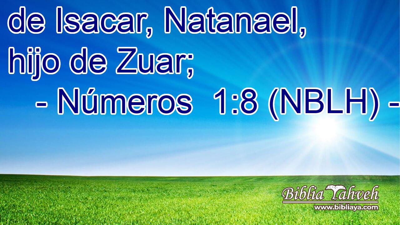  de Isacar, Natanael, hijo de Zuar; 