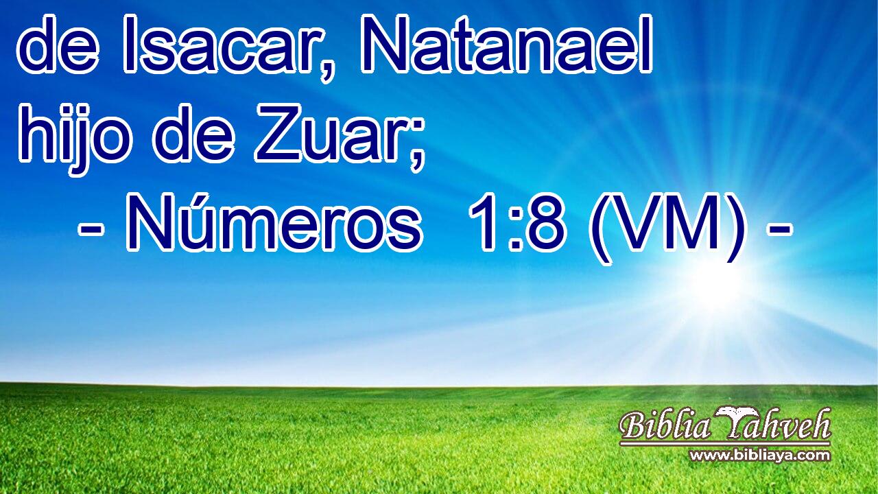  de Isacar, Natanael hijo de Zuar; 