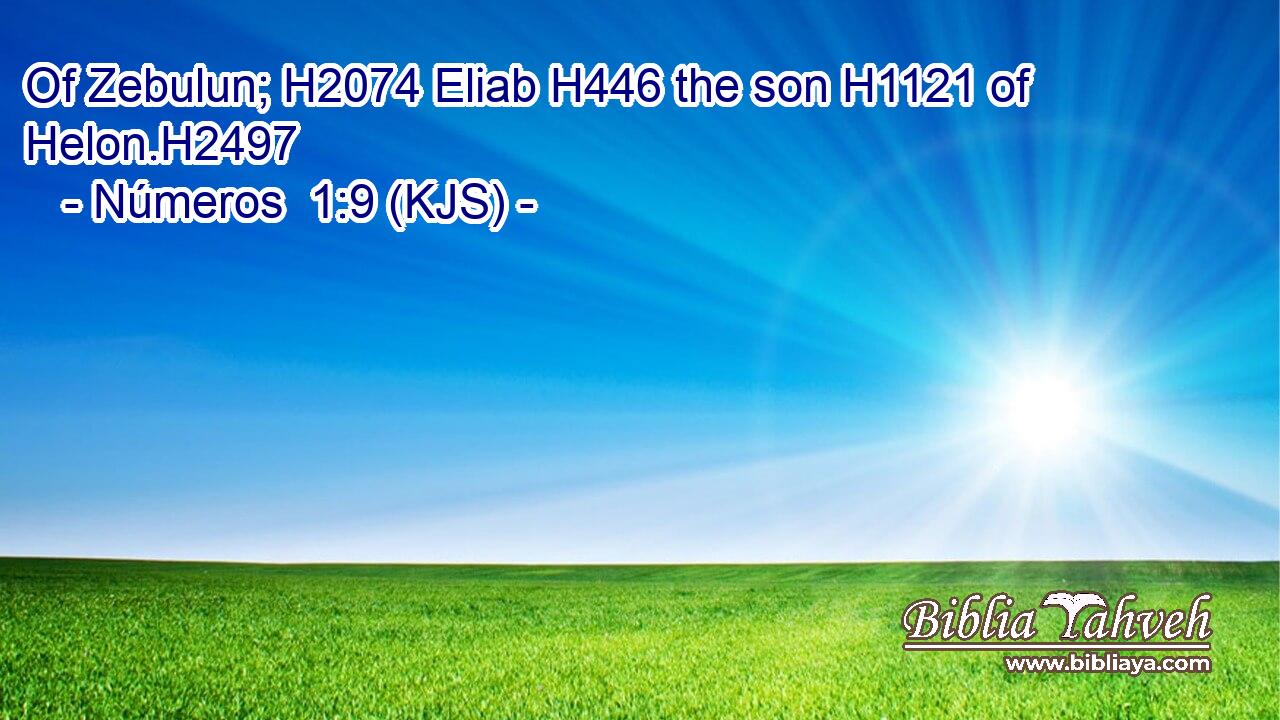 Of Zebulun; H2074 Eliab H446 the son H1121 of Helon.H2497