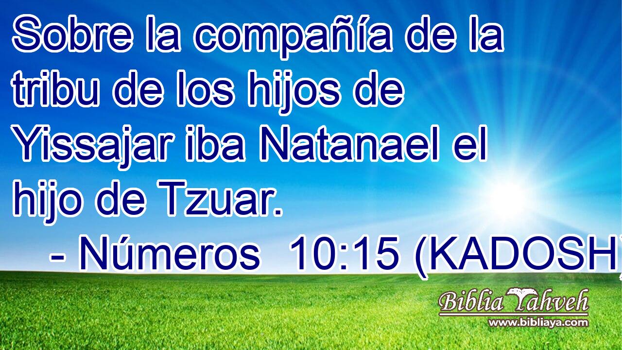  Sobre la compañía de la tribu de los hijos de Yissajar iba Natanael el hijo de Tzuar. 