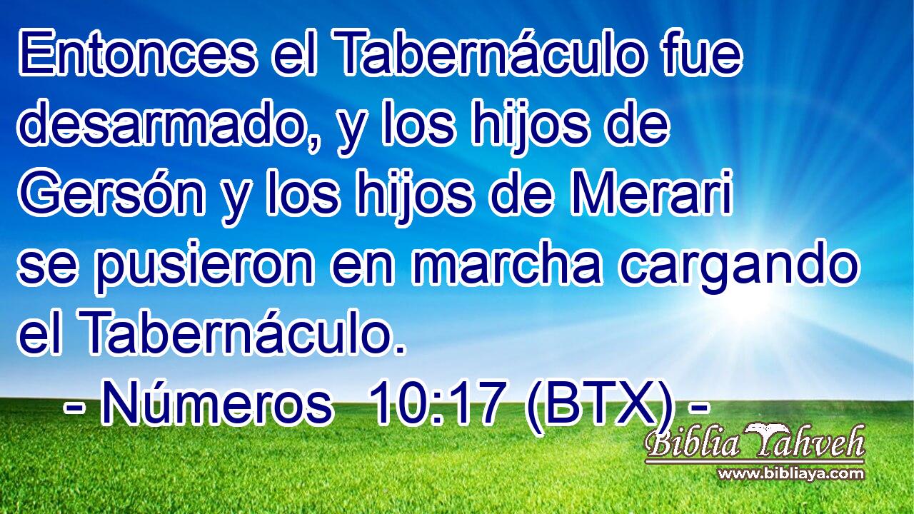 Entonces el Tabernáculo fue desarmado, y los hijos de Gersón y los hijos de Merari se pusieron en marcha cargando el Tabernáculo.