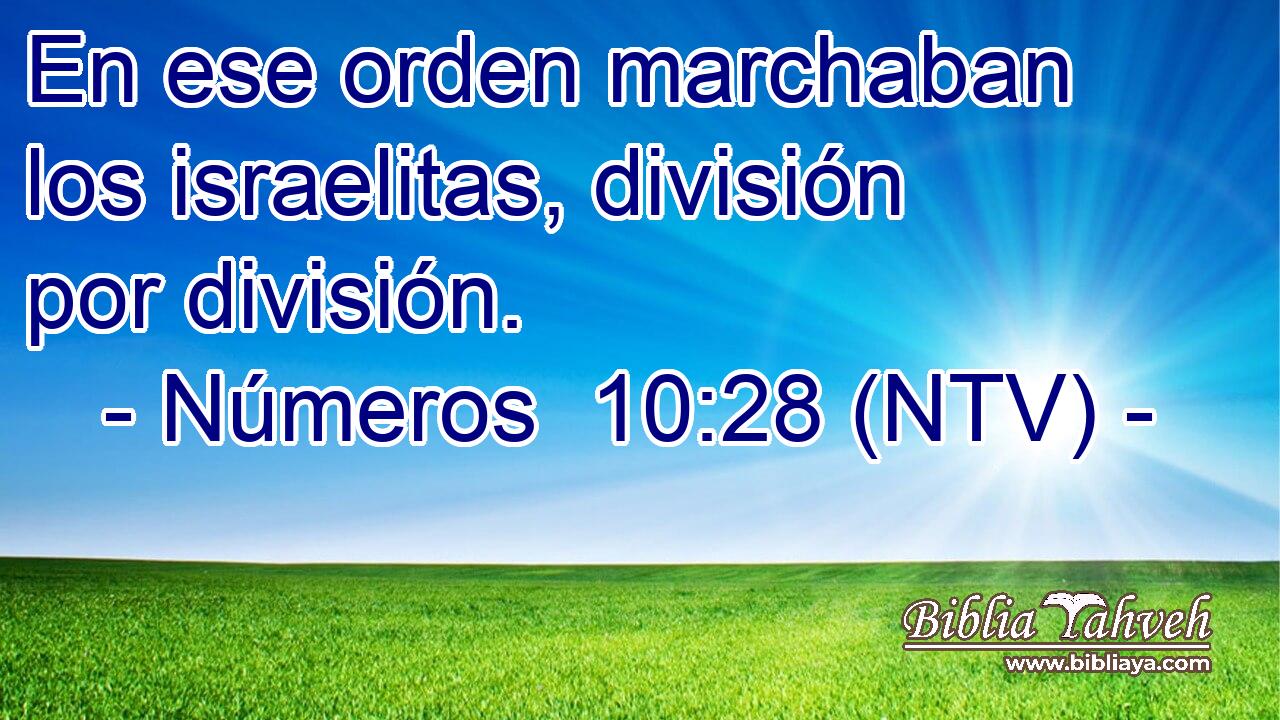 En ese orden marchaban los israelitas, división por división.