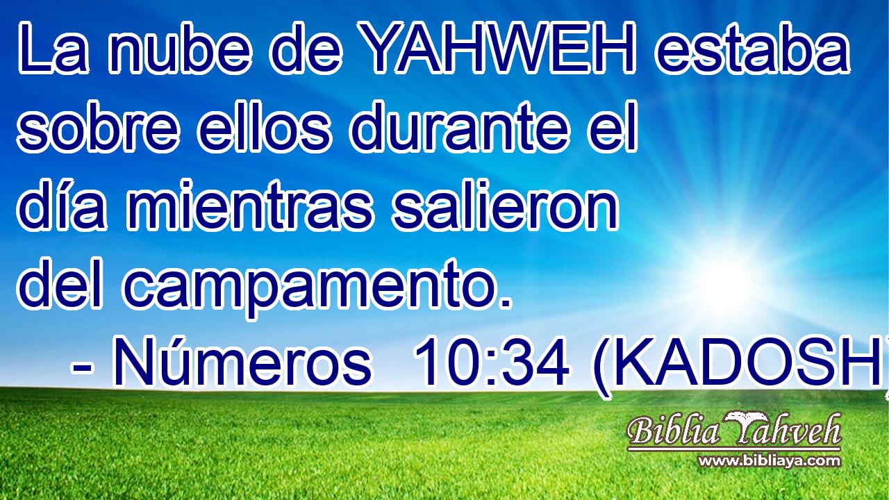  La nube de YAHWEH estaba sobre ellos durante el día mientras salieron del campamento. 
