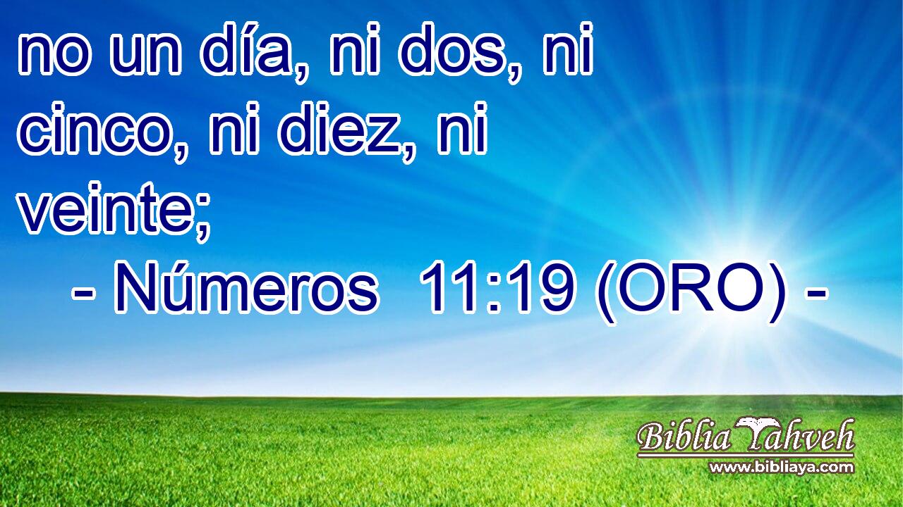  no un día, ni dos, ni cinco, ni diez, ni veinte; 
