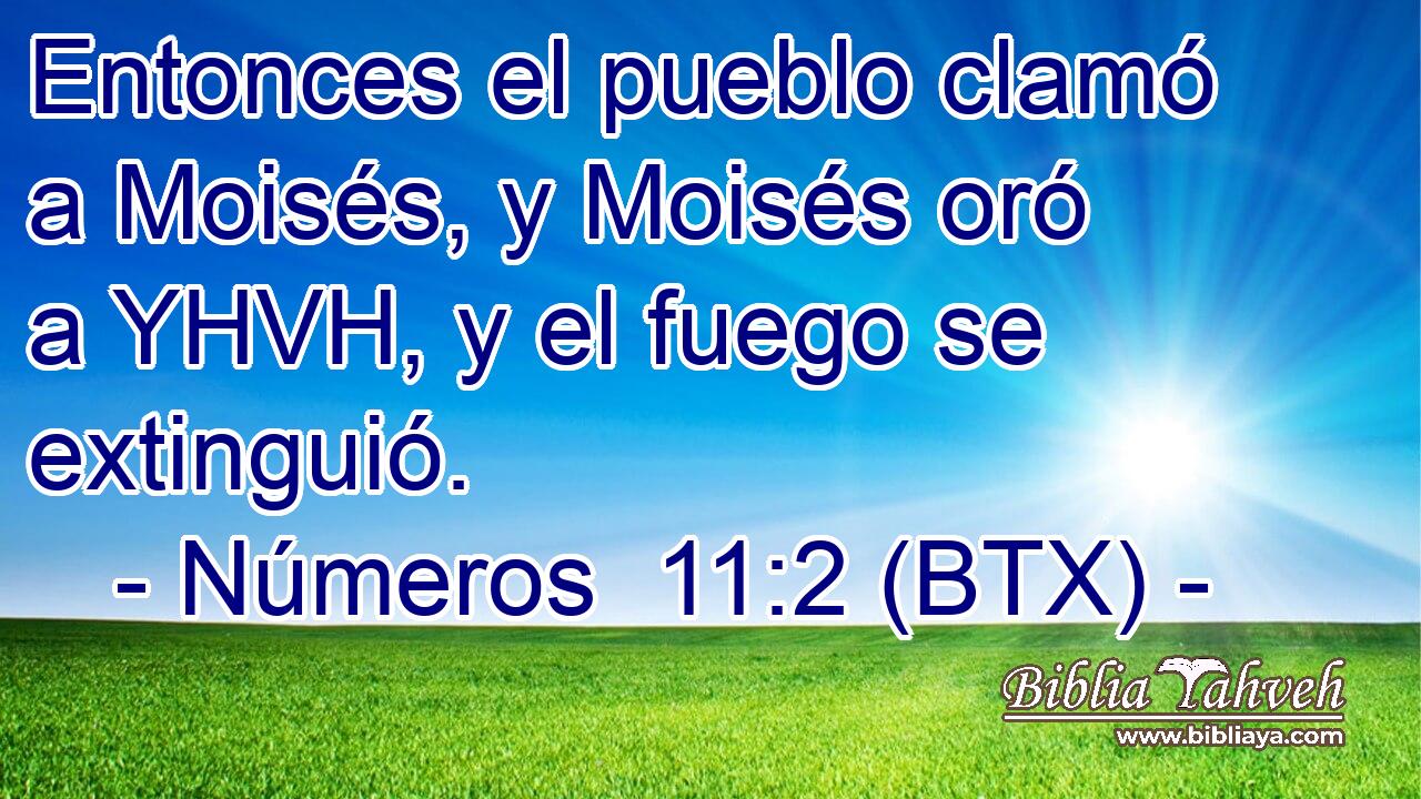 Entonces el pueblo clamó a Moisés, y Moisés oró a YHVH, y el fuego se extinguió.