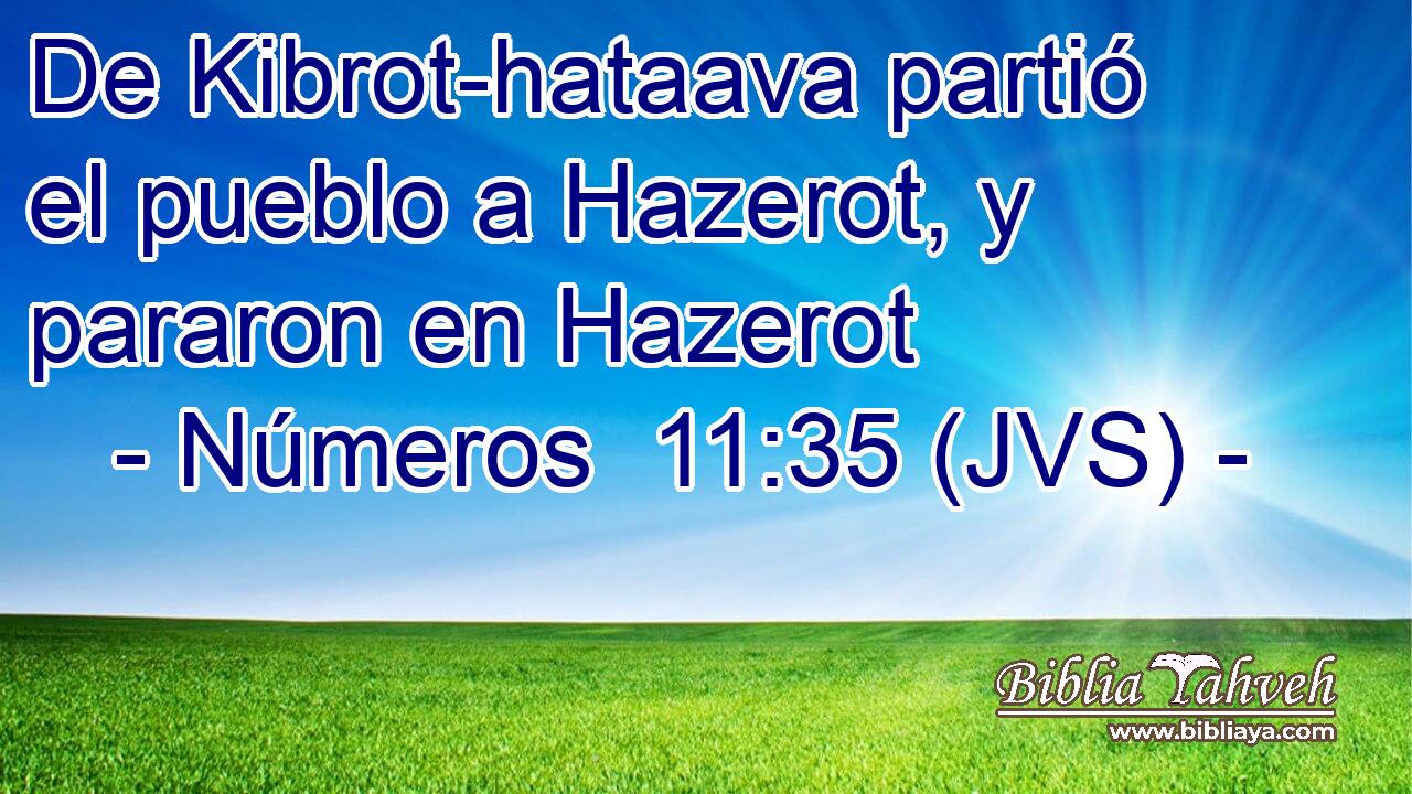 De Kibrot-hataava partió el pueblo a Hazerot, y pararon en Hazerot