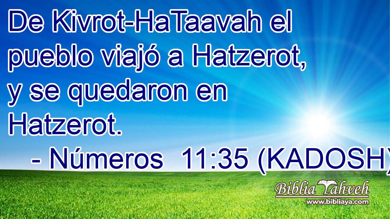  De Kivrot-HaTaavah el pueblo viajó a Hatzerot, y se quedaron en Hatzerot. 