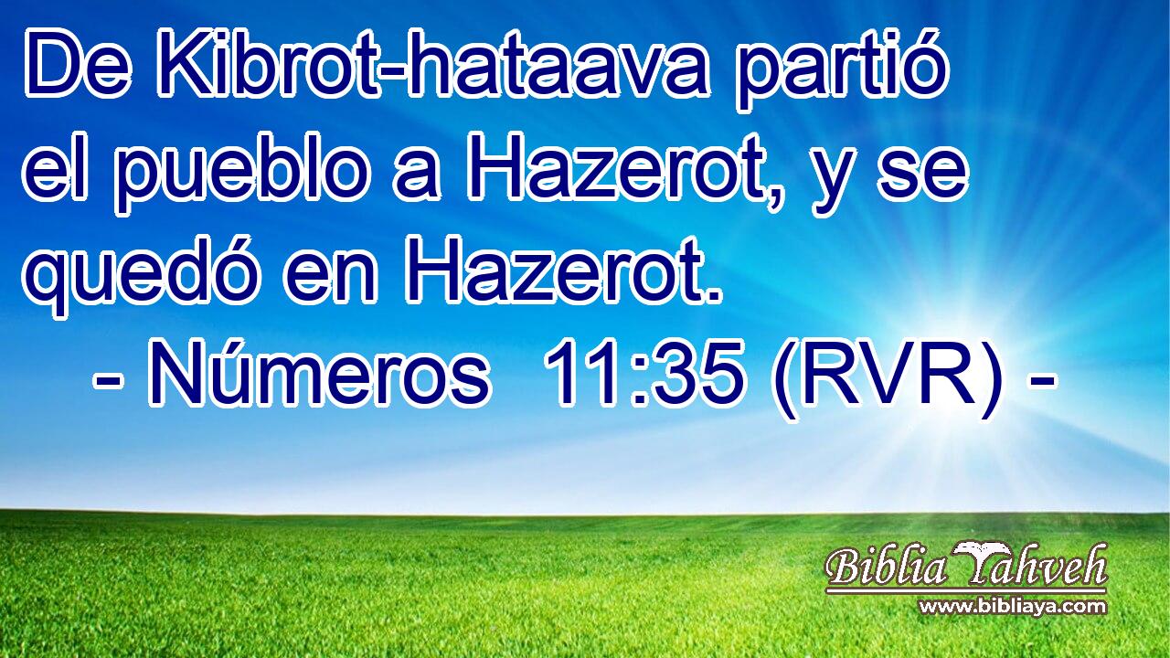 De Kibrot-hataava partió el pueblo a Hazerot, y se quedó en Hazerot.