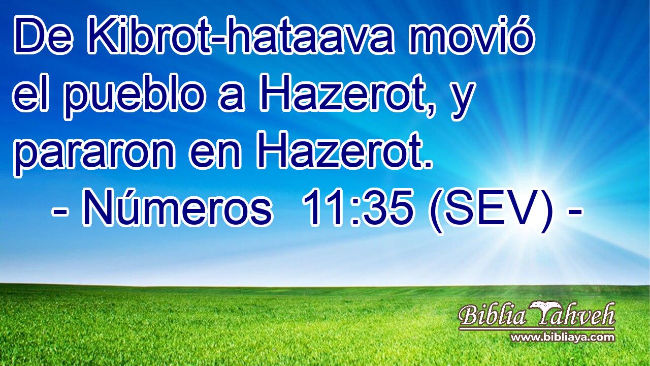 De Kibrot-hataava movió el pueblo a Hazerot, y pararon en Hazerot.