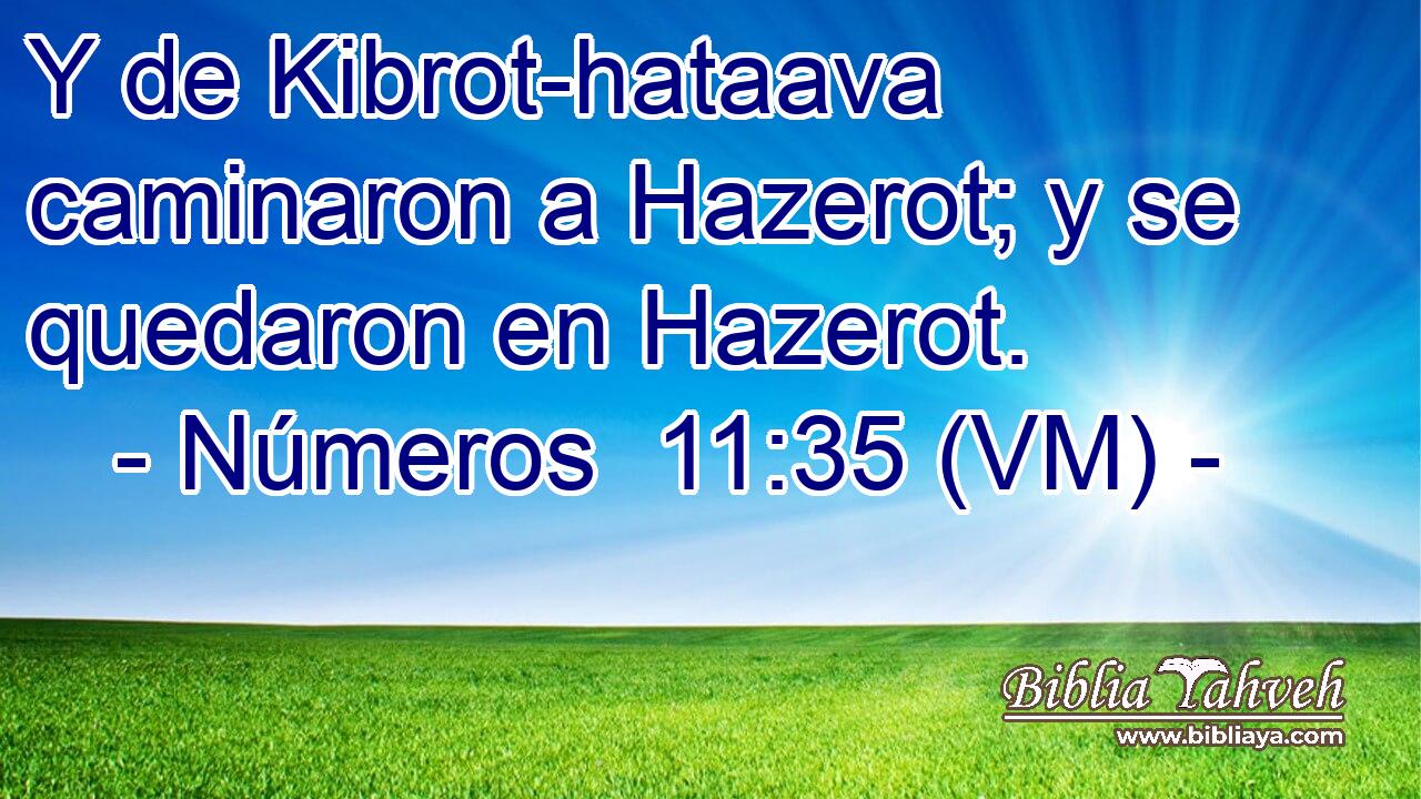 Y de Kibrot-hataava caminaron a Hazerot; y se quedaron en Hazerot. 
