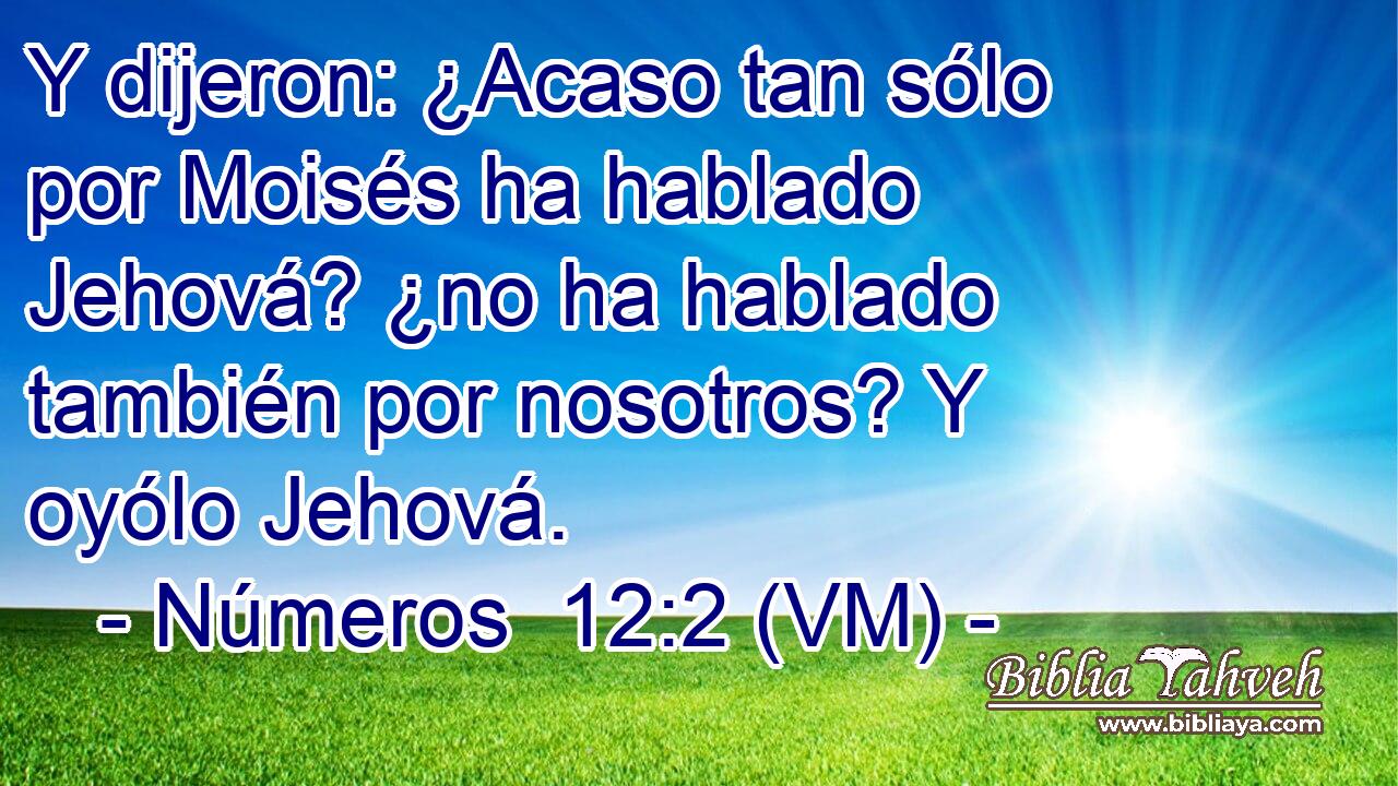  Y dijeron: ¿Acaso tan sólo por Moisés ha hablado Jehová? ¿no ha hablado también por nosotros? Y oyólo Jehová. 