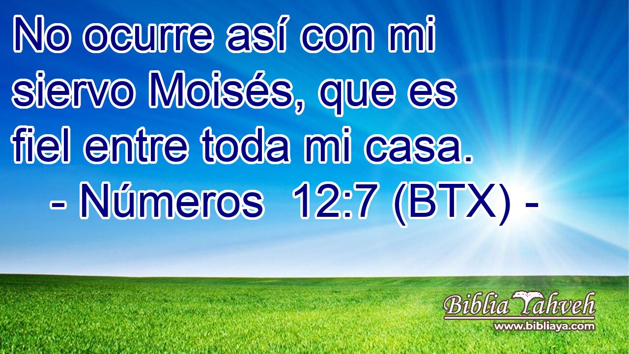 No ocurre así con mi siervo Moisés, que es fiel entre toda mi casa.