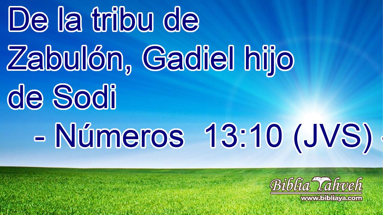 De la tribu de Zabulón, Gadiel hijo de Sodi