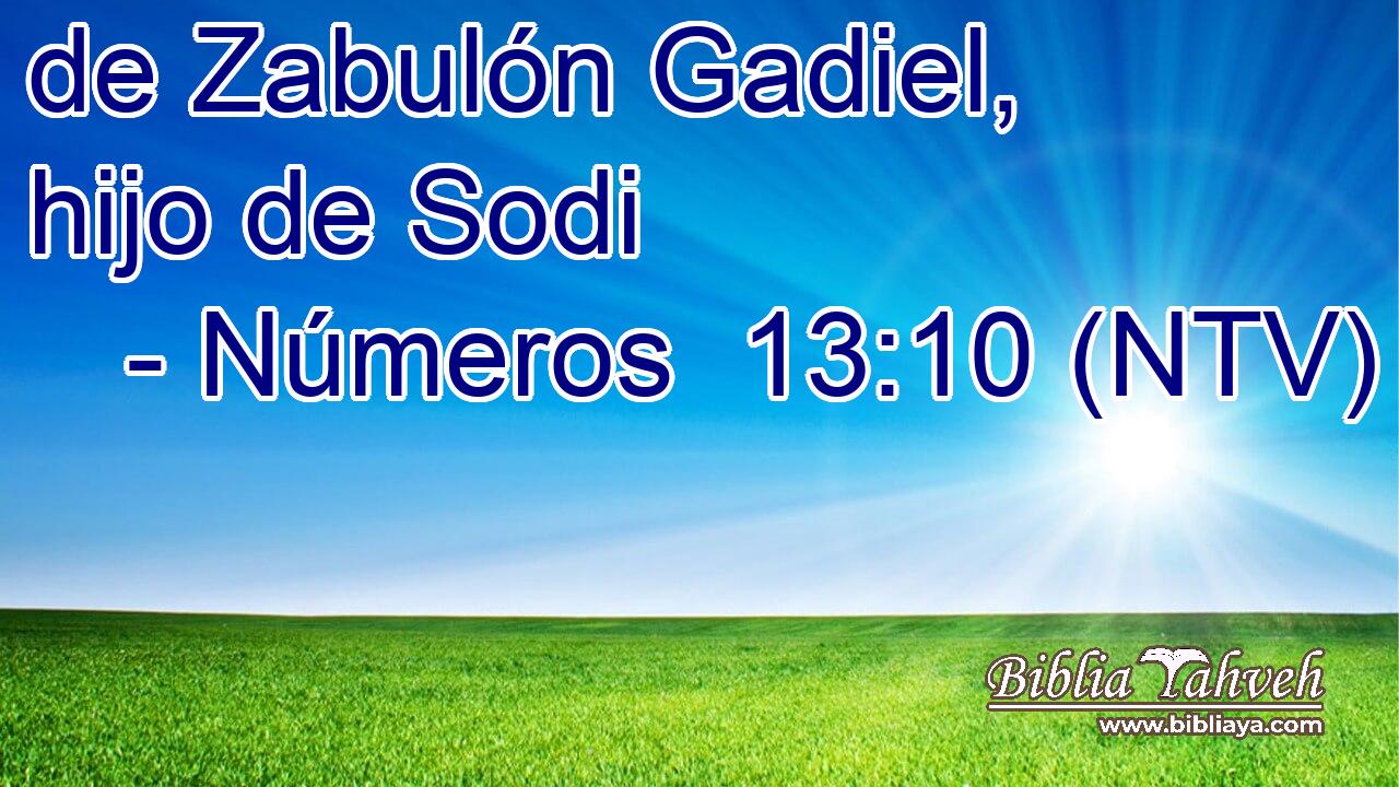 de Zabulón Gadiel, hijo de Sodi