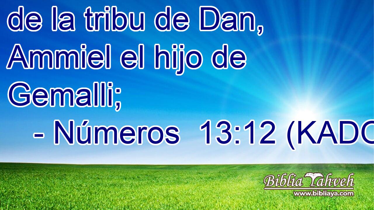  de la tribu de Dan, Ammiel el hijo de Gemalli; 